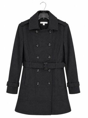New York & Company Double Breasted Belted Trench Coat Women’s Large